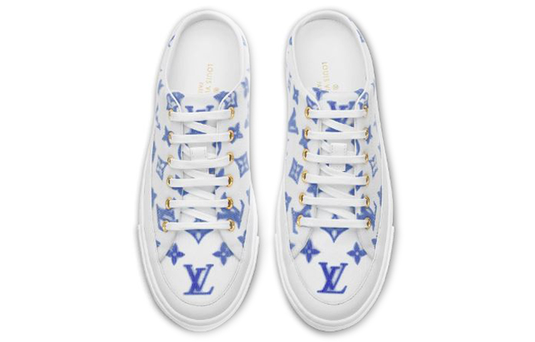 (W) LV Stellar Monogram 'Blue White' Slides 圖 5