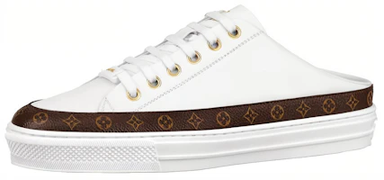 (Women) Louis Vuitton Stellar Mules 'White Brown' 1A8NEB (Women) Louis Vuitton Stellar Mules 'White Brown' 1A8NEB