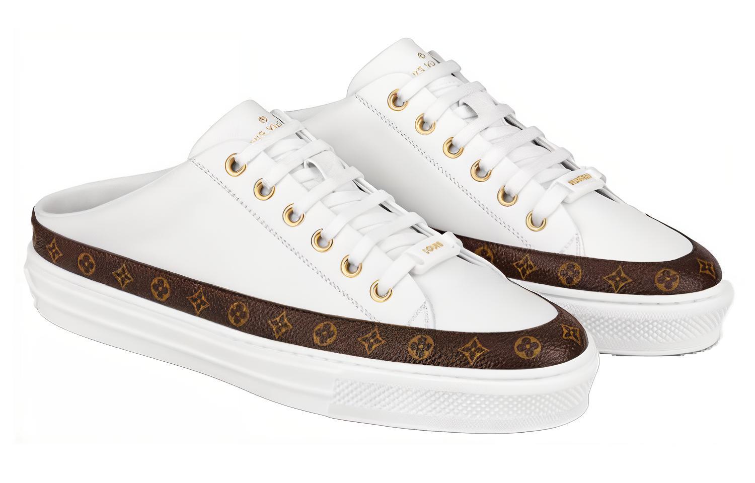Lookbook (W) Louis Vuitton Stellar Mules 'Blanco Marrón' 1A8NEB