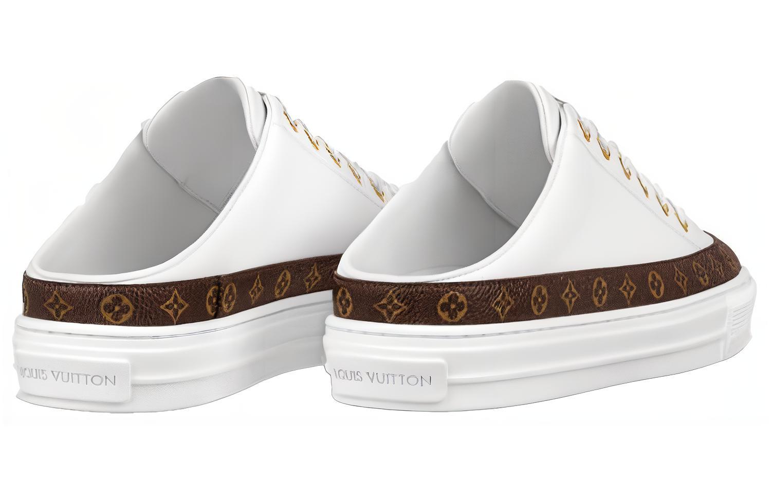 Shop (W) Louis Vuitton Stellar Mules 'Blanco Marrón' 1A8NEB