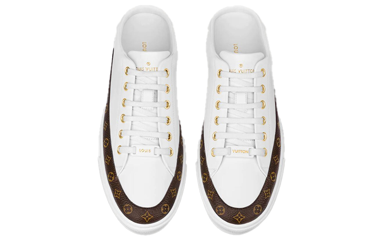 Purchase (W) Louis Vuitton Stellar Mules 'Blanco Marrón' 1A8NEB