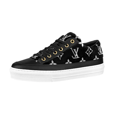 (W) LV Stellar Sneakers 'Black with White Monogram'