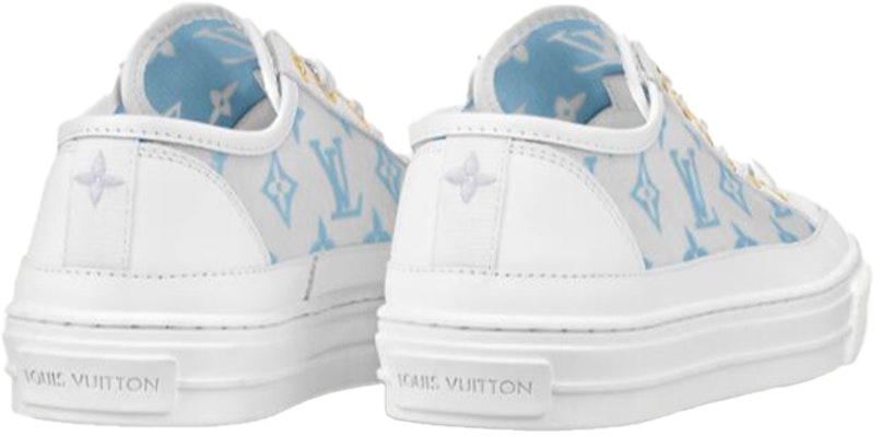 (W) Louis Vuitton Stellar Sneakers 'Kelabu Biru Putih' 1A8NMG Shop (W) Louis Vuitton Stellar Sneakers 'Kelabu Biru Putih' 1A8NMG