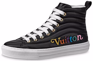 (Women) Louis Vuitton LV Stellar Calfskin High-Top Sports Shoes Black 1A5C5Y (Women) Louis Vuitton LV Stellar Calfskin High-Top Sports Shoes Black 1A5C5Y