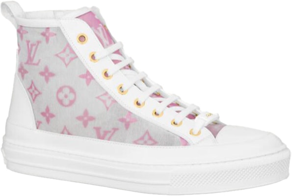 (W) Louis Vuitton Stellar Ankle Sneakers 'Abu Abu Merah Muda Putih' 1A8NKH Order (W) Louis Vuitton Stellar Ankle Sneakers 'Abu Abu Merah Muda Putih' 1A8NKH