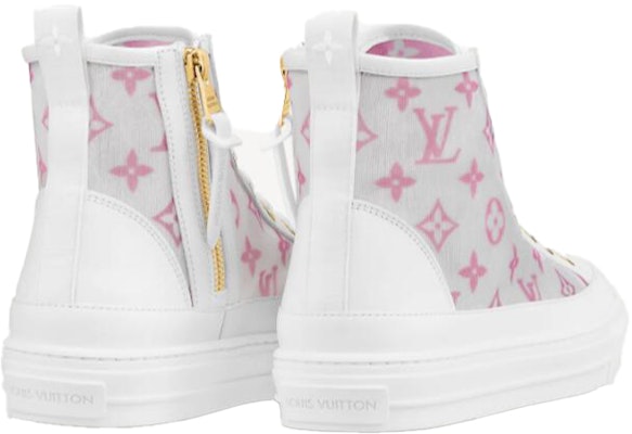 (W) Louis Vuitton Stellar Ankle Sneakers 'Abu Abu Merah Muda Putih' 1A8NKH Shop (W) Louis Vuitton Stellar Ankle Sneakers 'Abu Abu Merah Muda Putih' 1A8NKH
