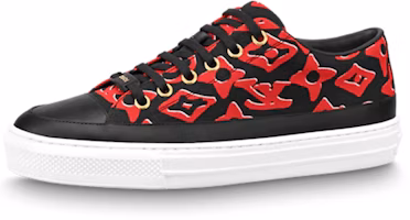 (Women) Louis Vuitton Stellar Sneaker Low 'Logo Strap Black Red' 1A8CZQ (Women) Louis Vuitton Stellar Sneaker Low 'Logo Strap Black Red' 1A8CZQ