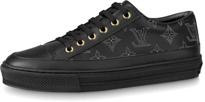 (Women) Louis Vuitton Stellar Sneakers 'Black with White Sketch Monogram' 1A87TE (Women) Louis Vuitton Stellar Sneakers 'Black with White Sketch Monogram' 1A87TE