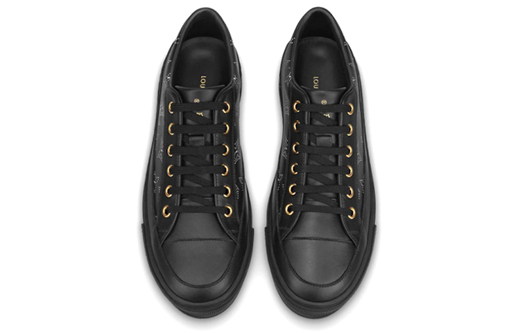 Shop (W) Louis Vuitton Stellar Sneakers ''Nero con Monogramma Bianco Sketch'' 1A87TE
