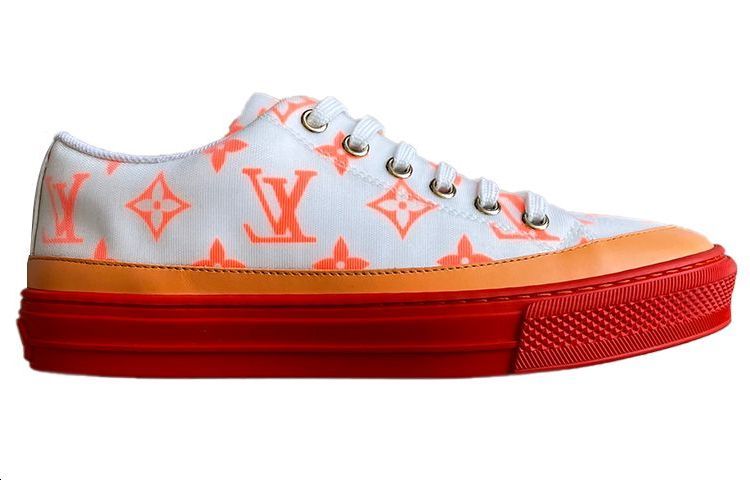 Order (W) Louis Vuitton Stellar Sneakers ''Weiß Orange Monogram'' 1A65UD