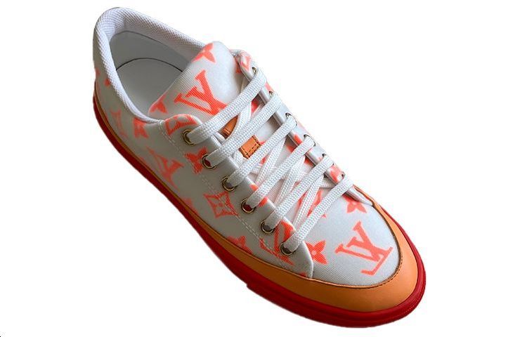 Shop (W) 路易威登 白橙色 Monogram 印花 Stellar 运动鞋 1A65UD