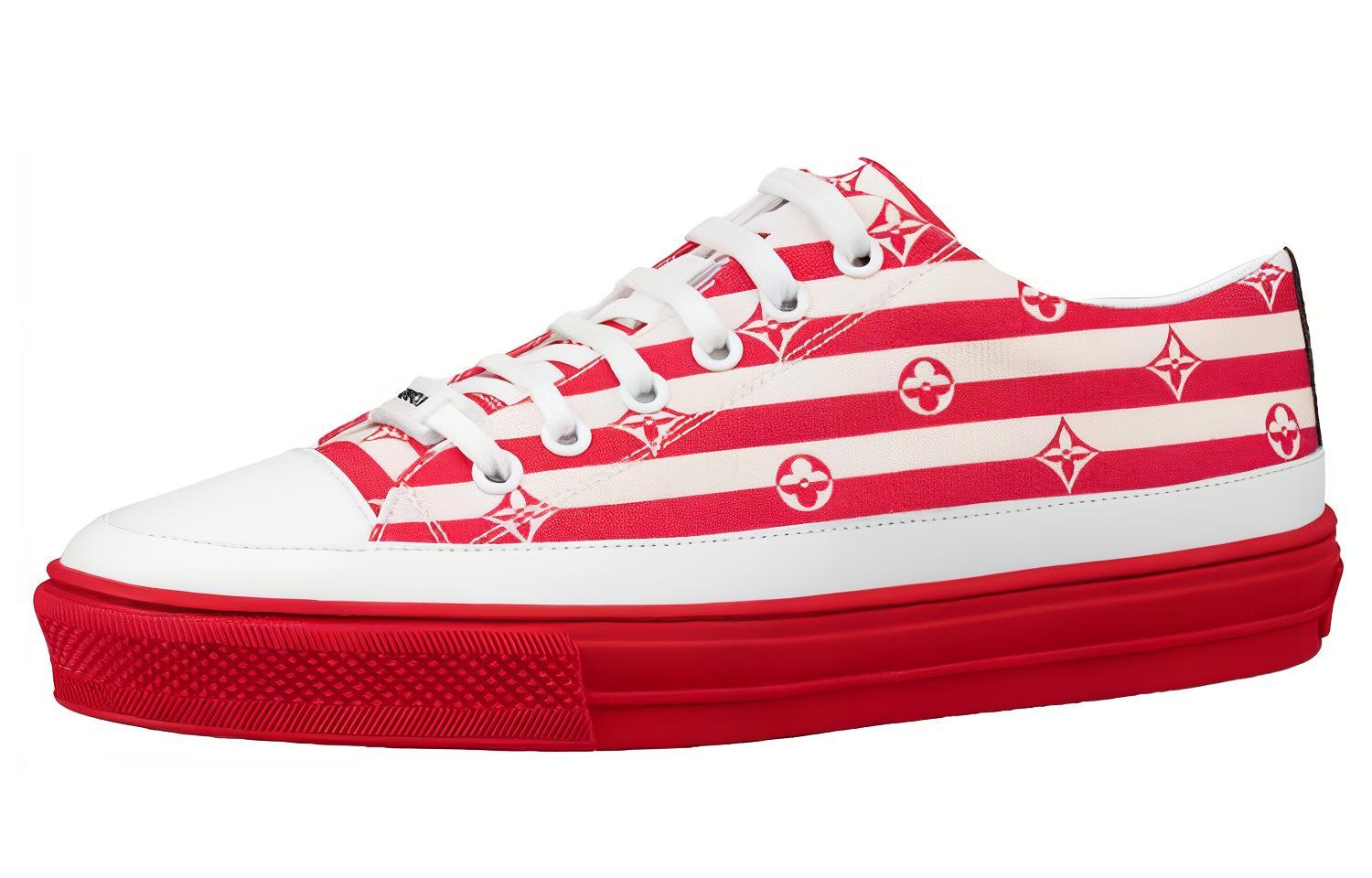 (Women) Louis Vuitton Stellar Sneakers 'White Red' 1A7U4R