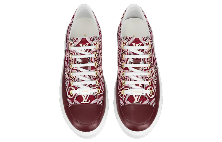 Shop (W) Sneakers Louis Vuitton Stellar ''Bianco Rosso Monogram'' 1A8DDN