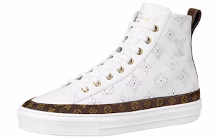 (Women) Louis Vuitton Stellar Ankle Sneakers 'White Black Sketch Monogram' 1A87TY (Women) Louis Vuitton Stellar Ankle Sneakers 'White Black Sketch Monogram' 1A87TY