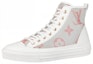 Buy (W) Louis Vuitton Stellar Zip Up Ankle Sneakers 'Putih Kelabu dengan Monogram Merah Jambu' 1A87DM