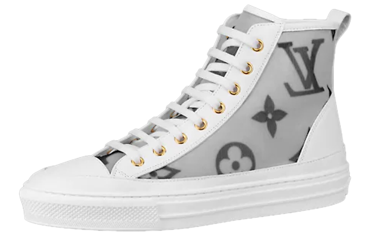 (Women) Louis Vuitton Stellar Zip Up Ankle Sneakers 'Grey White with Dark Grey Monogram' 1A87E2