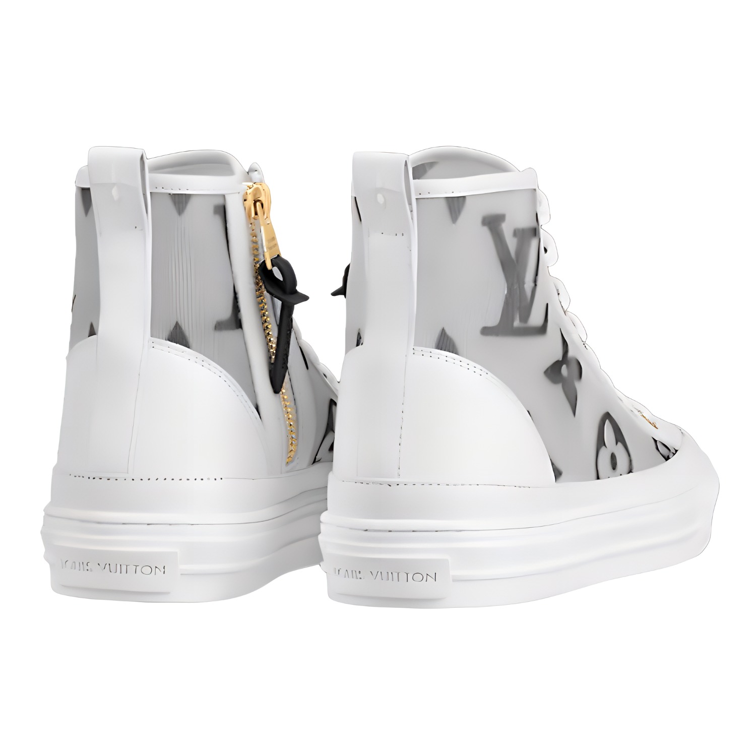 (W) LV Stellar Zip Up Ankle Sneakers 'Grey White with Dark Grey Monogram' 圖 3
