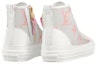 Shop (W) Louis Vuitton Stellar Zip Up Ankle Sneakers 'Putih Kelabu dengan Monogram Merah Jambu' 1A87DM