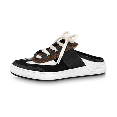(W) LV Strap Heel 'White Black Brown'