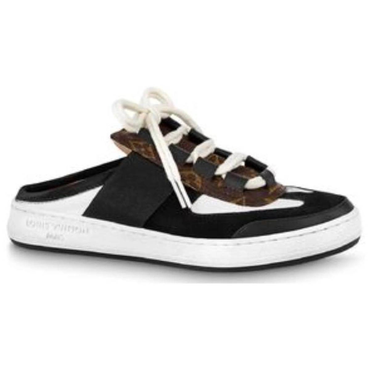 (Women) Louis Vuitton Strap Heel 'White Black Brown'