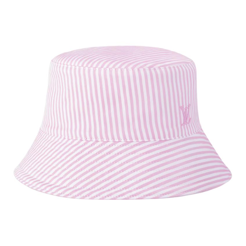 Order (Women) LOUIS VUITTON Striped Cotton Bucket Hat Pink for Women M5160M