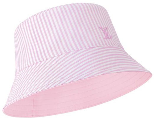 (Women) LOUIS VUITTON Striped Cotton Bucket Hat Pink for Women M5160M Lookbook (Women) LOUIS VUITTON Striped Cotton Bucket Hat Pink for Women M5160M