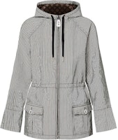 (Women) Louis Vuitton Striped Zip Hoodie Long Sleeve Parka Black Women 1AFME9 (Women) Louis Vuitton Striped Zip Hoodie Long Sleeve Parka Black Women 1AFME9