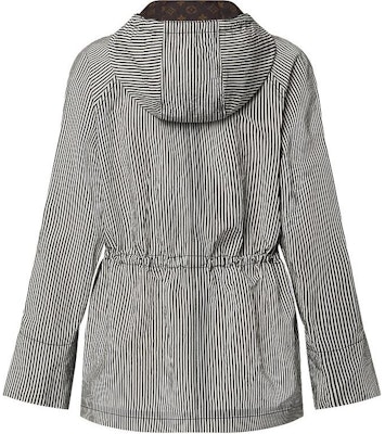 (Women) Louis Vuitton Striped Zip Hoodie Long Sleeve Parka Black Women 1AFME9 Lookbook (Women) Louis Vuitton Striped Zip Hoodie Long Sleeve Parka Black Women 1AFME9