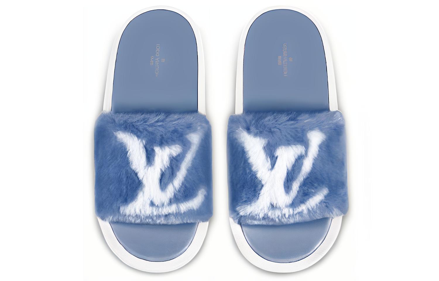 Shop (W) Louis Vuitton Sunbath ''Blauw Kunstbont'' 1A4Y46