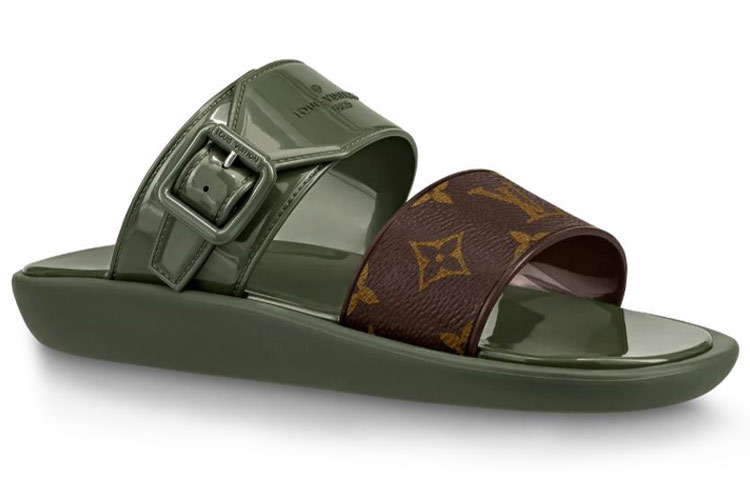 Order (W) Louis Vuitton Sunbath ''Military Green'' Sandalen 1A66XA