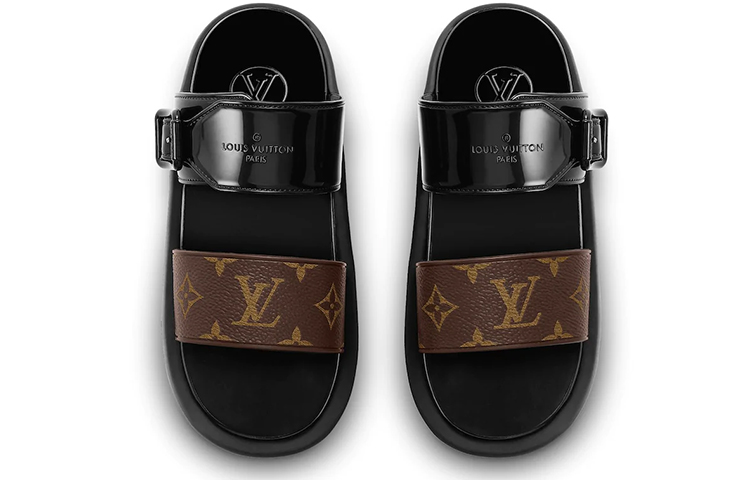 Shop (W) Louis Vuitton Sunbath Slide ''Zwart'' 1A66