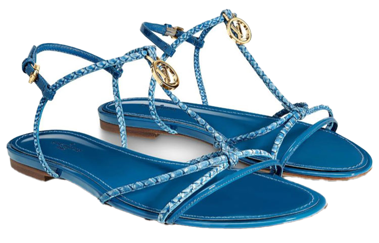 Shop (W) Sandali Piatti Louis Vuitton Sunseeker ''Blu'' 1A64S8