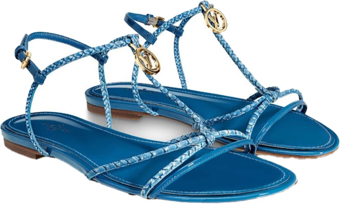 (Women) Louis Vuitton Sunseeker Flat Sandal 'Blue' 1A64S8 Shop (Women) Louis Vuitton Sunseeker Flat Sandal 'Blue' 1A64S8
