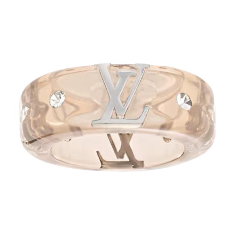 (Women) Louis Vuitton Sunset Resin Rhinestone  Ring Orange M1701
