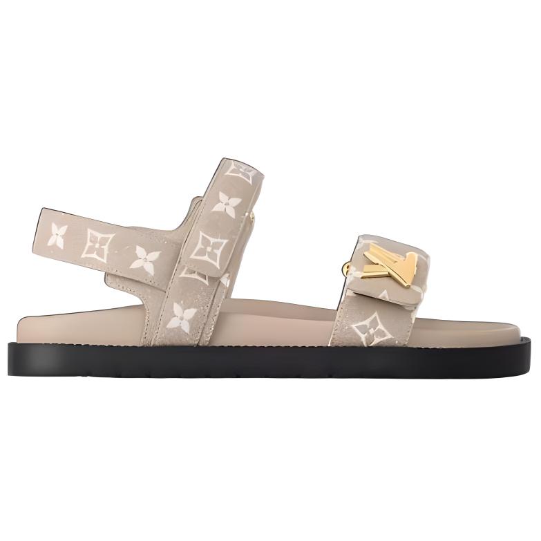 Order (W) Sandalias Louis Vuitton Sunset 'Comodidad Simplificada - Gris Marrón' 1AC4OL