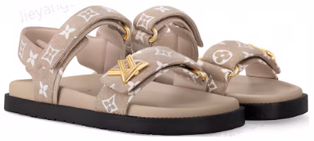 Lookbook (W) Sandal Louis Vuitton Sunset 'Kenyamanan Sederhana - Abu-abu Coklat' 1AC4OL