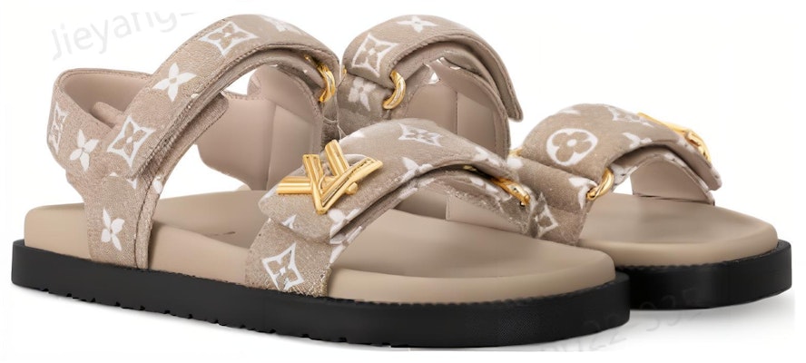 (Women) Louis Vuitton Sunset Sandal 'Simplified Comfort - Grey Brown' 1AC4OL Lookbook (Women) Louis Vuitton Sunset Sandal 'Simplified Comfort - Grey Brown' 1AC4OL
