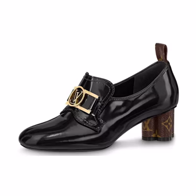 (W) LV Swift 'Black Patent Calfskin High Heels'