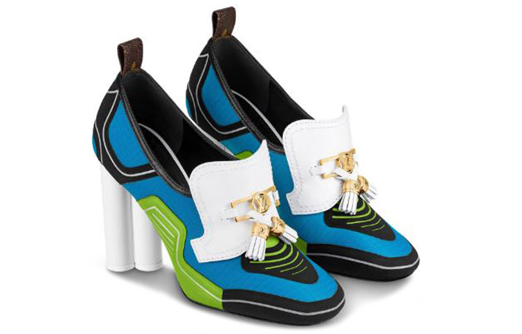 Order (W) Louis Vuitton Swift ''Talon Haut Fleuri'' Bleu Vert 1A7U8M
