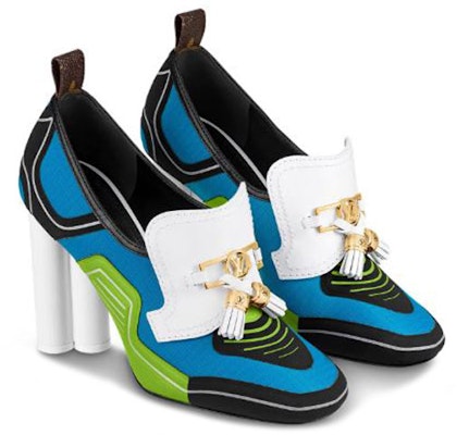 (W) Louis Vuitton Swift 'Tumit Tinggi Bunga' Biru Hijau 1A7U8M Order (W) Louis Vuitton Swift 'Tumit Tinggi Bunga' Biru Hijau 1A7U8M