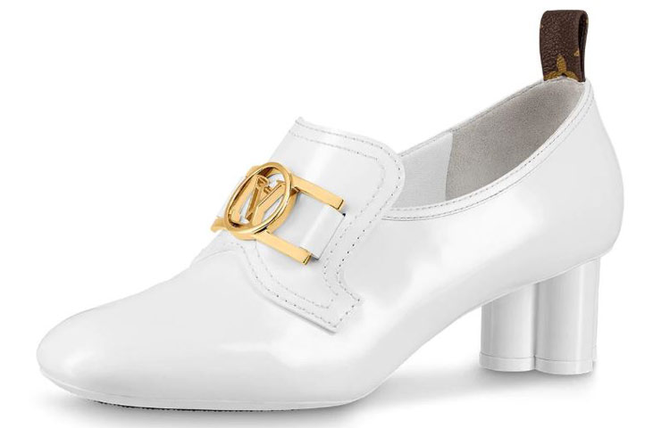 Buy (W) Louis Vuitton Swift ''Witte Lakleren Puntige Hak Pumps'' 1A7UJD