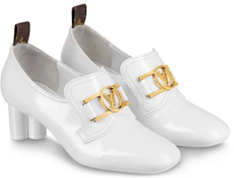 Shop Louis Vuitton 路易威登 Swift 閃光小牛皮 尖頭異型跟高跟鞋 女式 白色