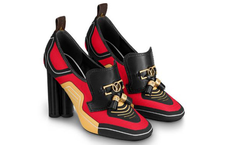 Shop (W) Louis Vuitton Talons Hauts Swift ''Noir Rouge'' 1A7TZO