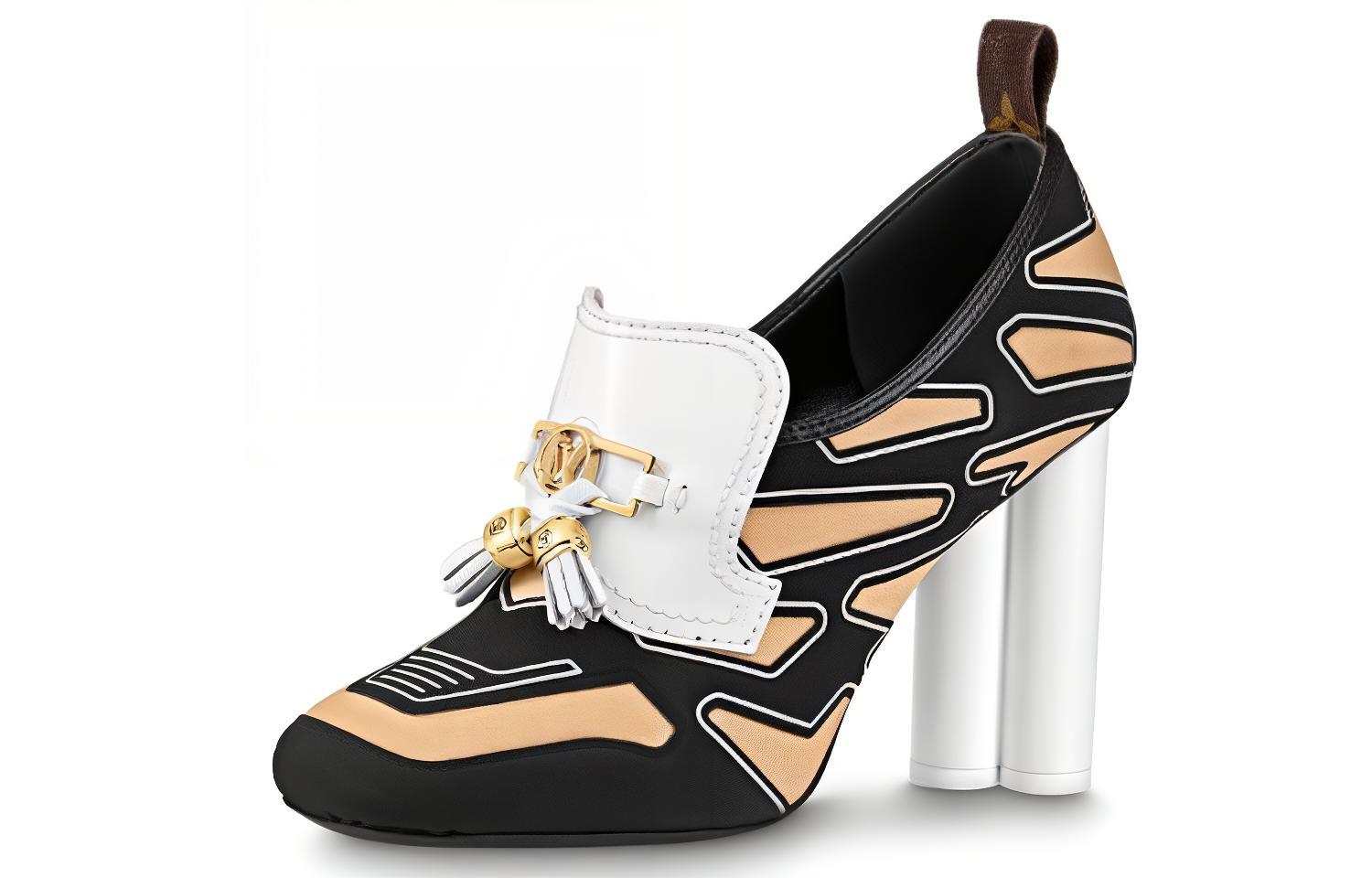 (Women) Louis Vuitton Swift Loafer High Heels 'Black White' 1A7TYW