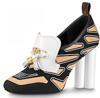 (Women) Louis Vuitton Swift Loafer High Heels 'Black White' 1A7TYW (Women) Louis Vuitton Swift Loafer High Heels 'Black White' 1A7TYW
