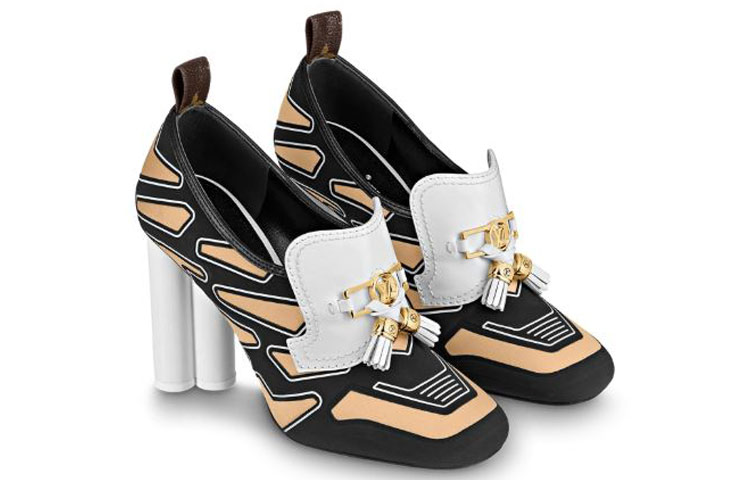 Lookbook (W) Escarpins Louis Vuitton Swift Loafer talons hauts ''Noir Blanc''. 1A7TYW