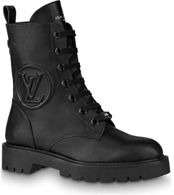 (Women) Louis Vuitton Territory 'Black Leather Lace-Up Boot' 1A94QM Order (Women) Louis Vuitton Territory 'Black Leather Lace-Up Boot' 1A94QM
