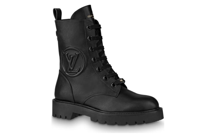 Order (W) Louis Vuitton Territory 'Boots Kulit Hitam Tali' 1A94QM