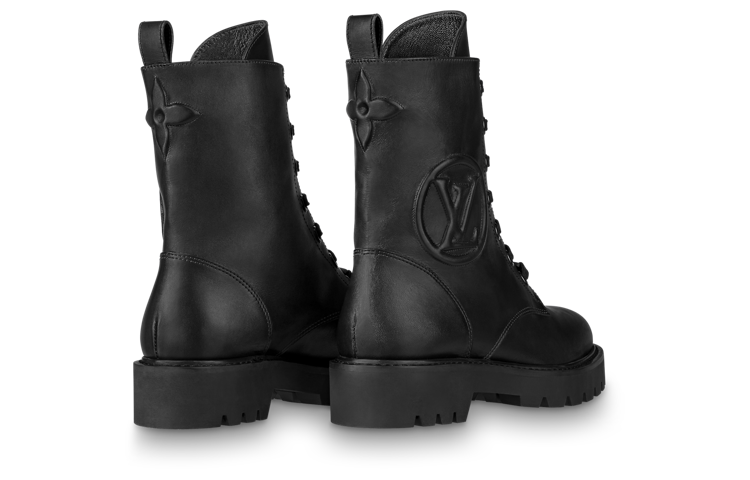 Shop (W) Louis Vuitton Territory 'Boots Kulit Hitam Tali' 1A94QM