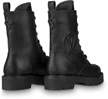 Shop (Women) Louis Vuitton Territory 'Black Leather Lace-Up Boot' 1A94QM